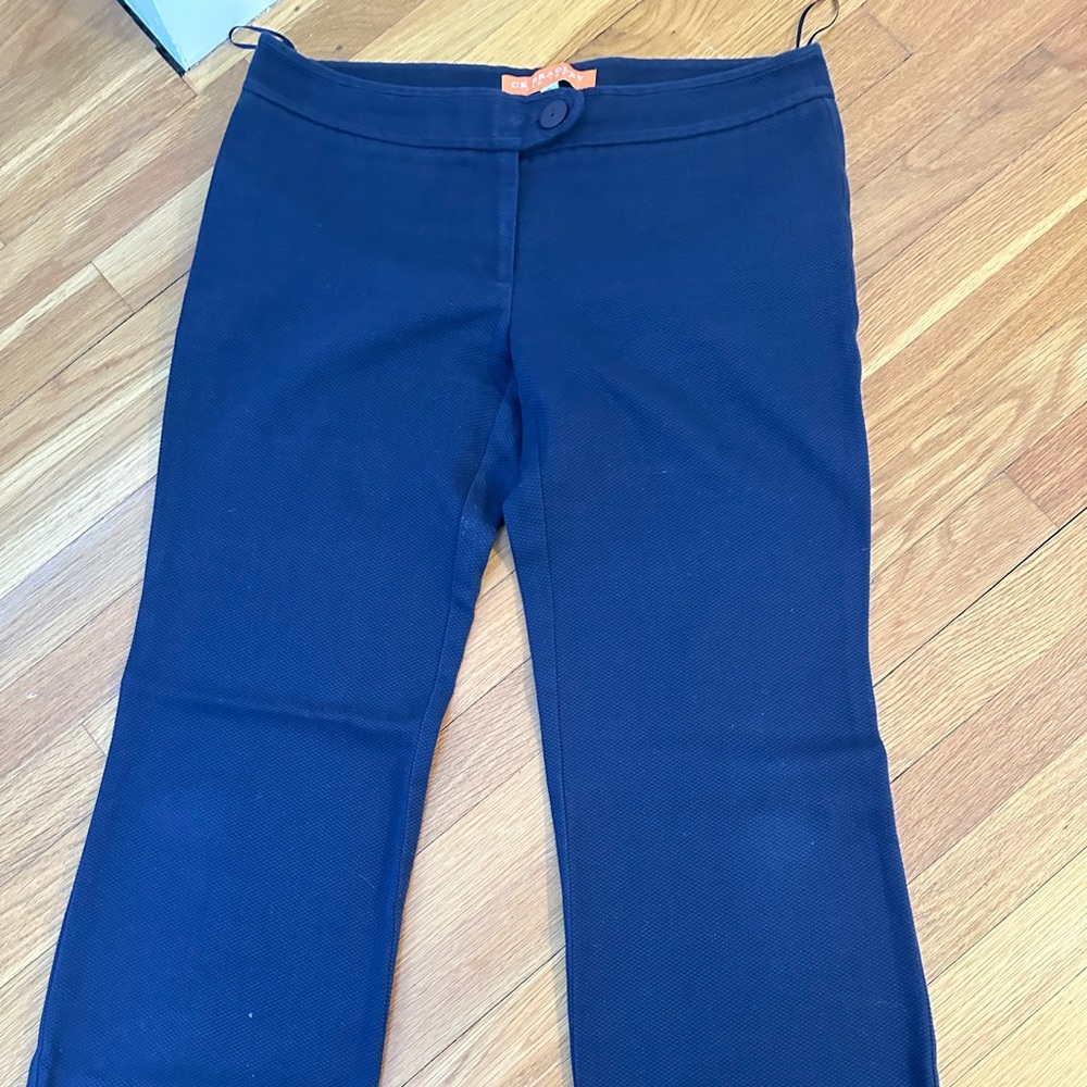 CK Bradley, New York cotton navy textured pants